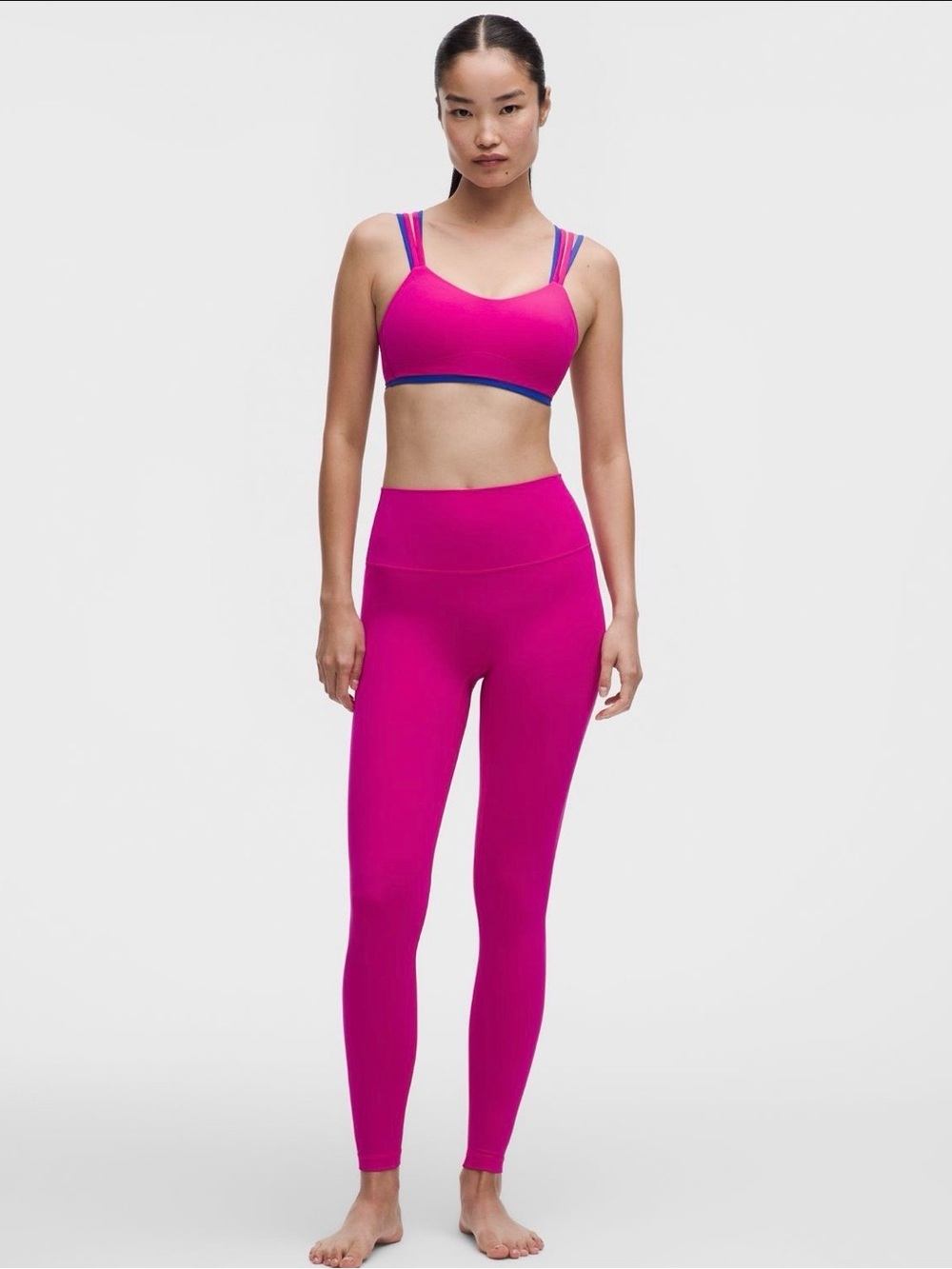lululemon Align High Rise Leggings 24" Sonic Pink Size 8 Nulu Yoga Pants EUC